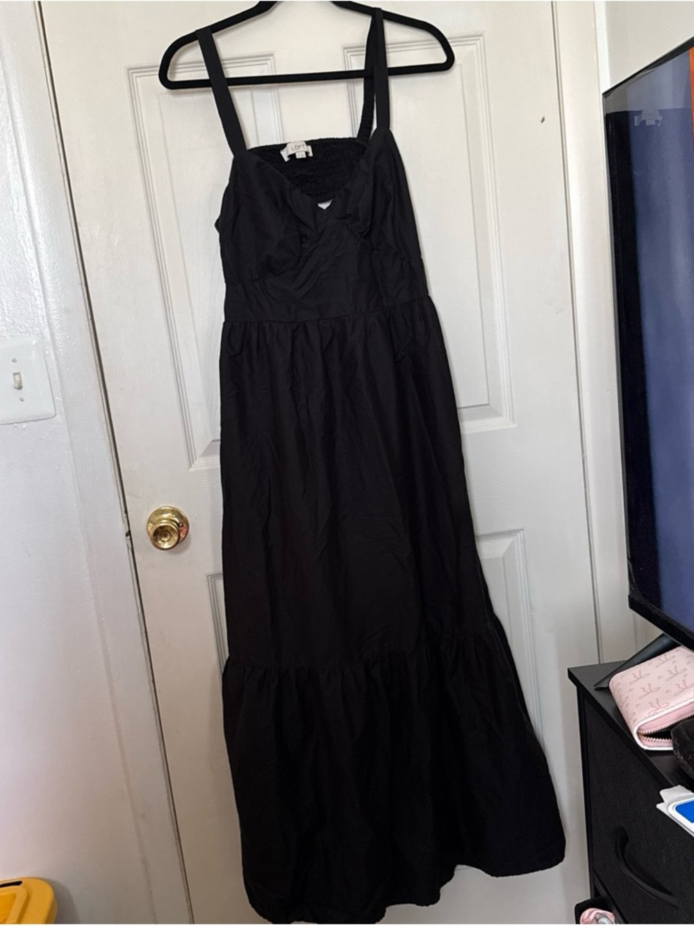 Black Maxi Sundress with Wide Straps